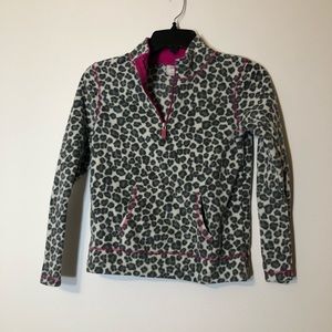 Danskin Now Leopard Spot Print Fleece Jacket, L (10-12)